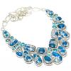 K2 Azurite,Blue Topaz Gemstone Handmade 925 Silver Jewelry Necklace 18" JCN380-26