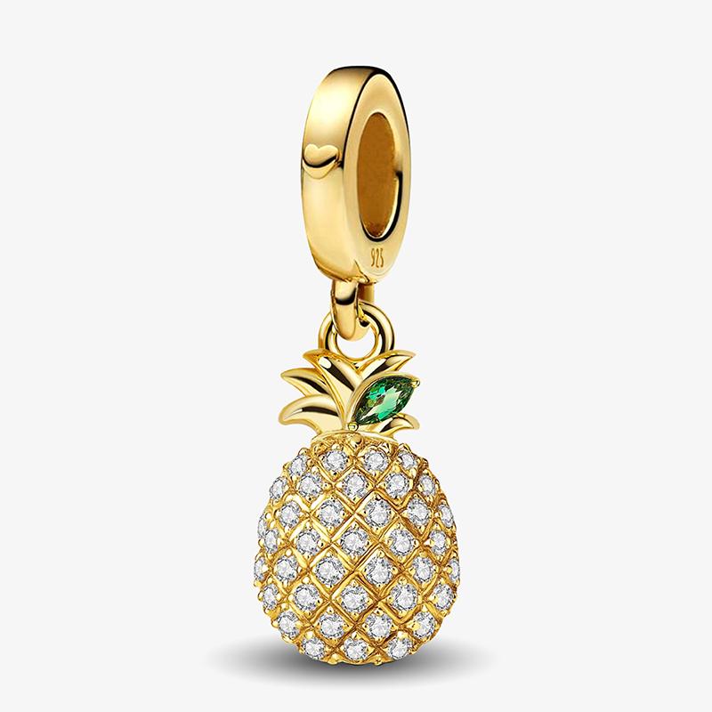 Медно-оранжевый арбуз фруктовая серия шармы бусины подходят для изготовления браслетов и ожерелий своими руками подарок высококачественной ювелирной бижутерии