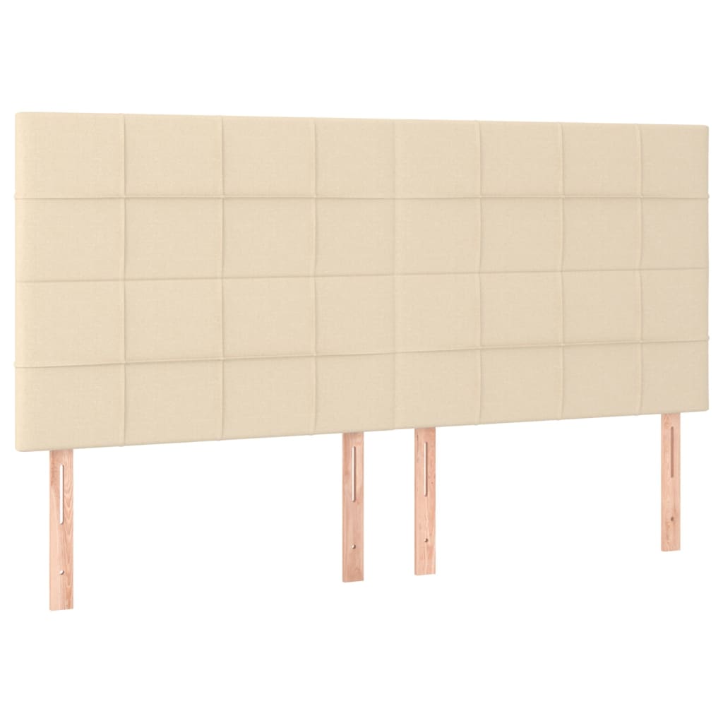 Headboard Cream 160 x 5 x 118 128 cm Fabric
