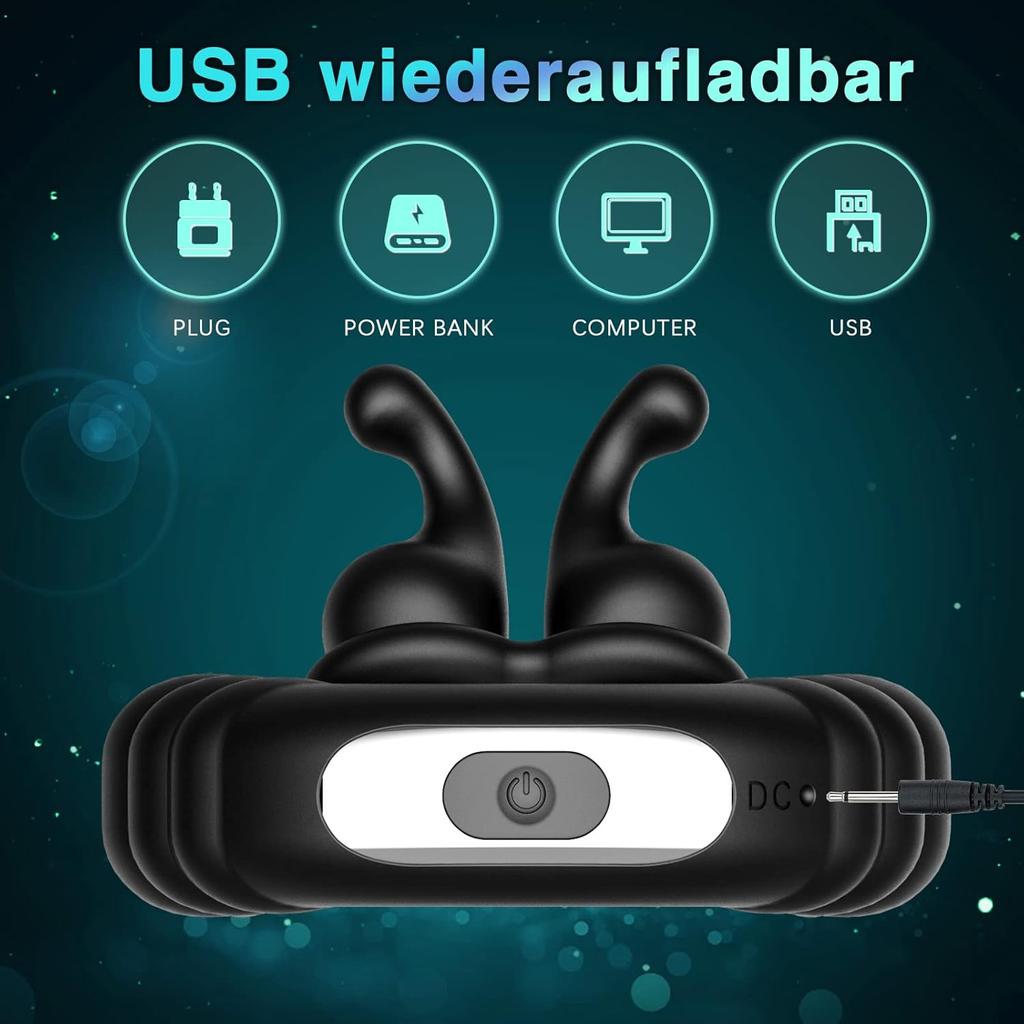 Ring Vibrator Rings Sex Toy for Couples with Adjustable Size Cock Ring Sex Toy with 10 Vibration Modes for Long-Lasting Erection Ring Sex Toy for Men