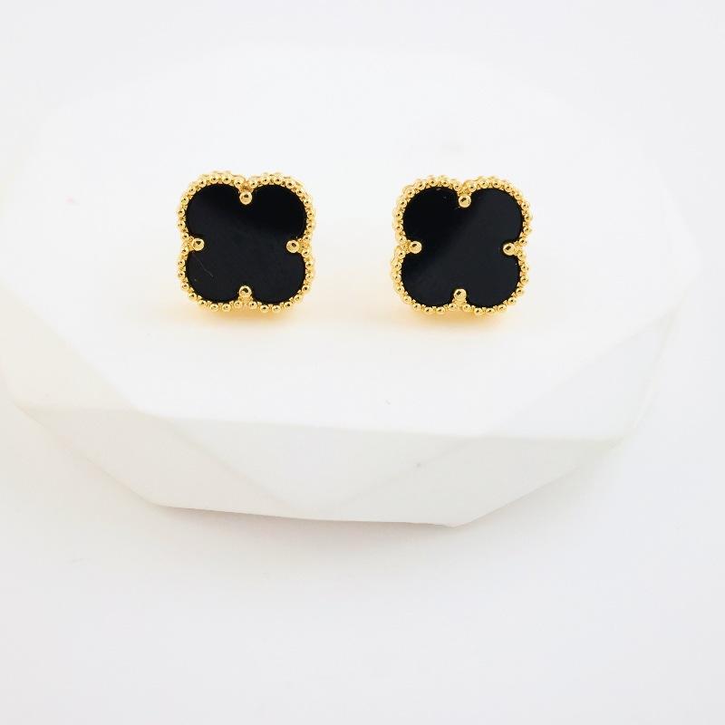 Серьги из титановой стали с четырьмя лепестками клевера, персонализированные женские серьги Ins Netroots, трепещущие на ветру, тот же абзац