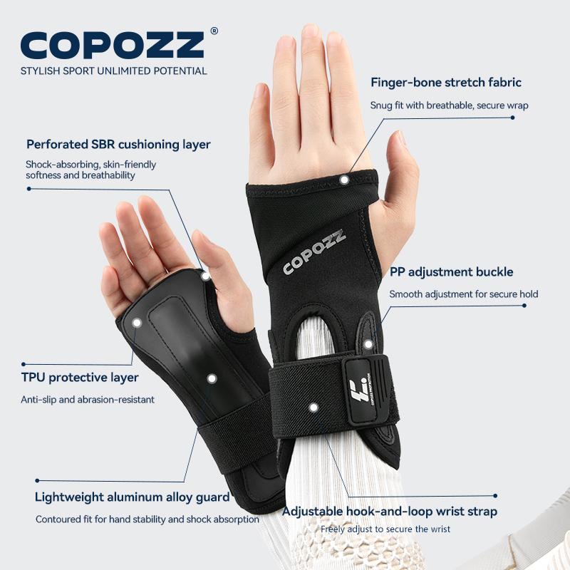 COPOZZ One Pair New Adult Ski Wrist Guard Snowboard Elastic Palm Protection Professional Men Women Skiing Protective Equipment