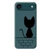 For iPhone 17 Air Case Black Cat on the Wall Pattern Printing Straight Edge TPU Phone Back Cover