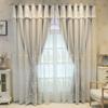 Утолщенная ткань, вышитые шторы, сплошной цвет, полное затемнение, напольная занавеска для гостиной, спальни, балкона, эркера, карниз
