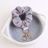 Fashionable Scrunchie Wristlet Keychain Charm Pendant Versatile Use Hair Tie Accessory for Trendy Women and Girls