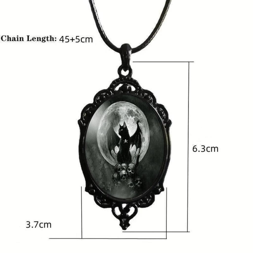 Jun'an Gothic Raven Forest Pendant Charm Necklace