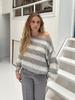 European & American Winter Women's Round Neck Striped Loose Knit Sweater - Versatile Long Sleeve Style