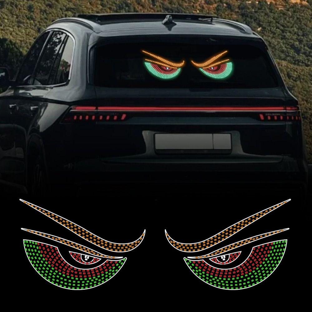 Гибкий светодиодный фонарь «Дьявольский глаз» для грузовика, USB пиксельная панель, креативная лампа, декор для автомобиля