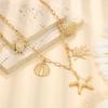 Personalized Design Sense Starfish Pendant Necklace Women's Summer Cold Wind Trend Street Shot Shell Collarbone Chain