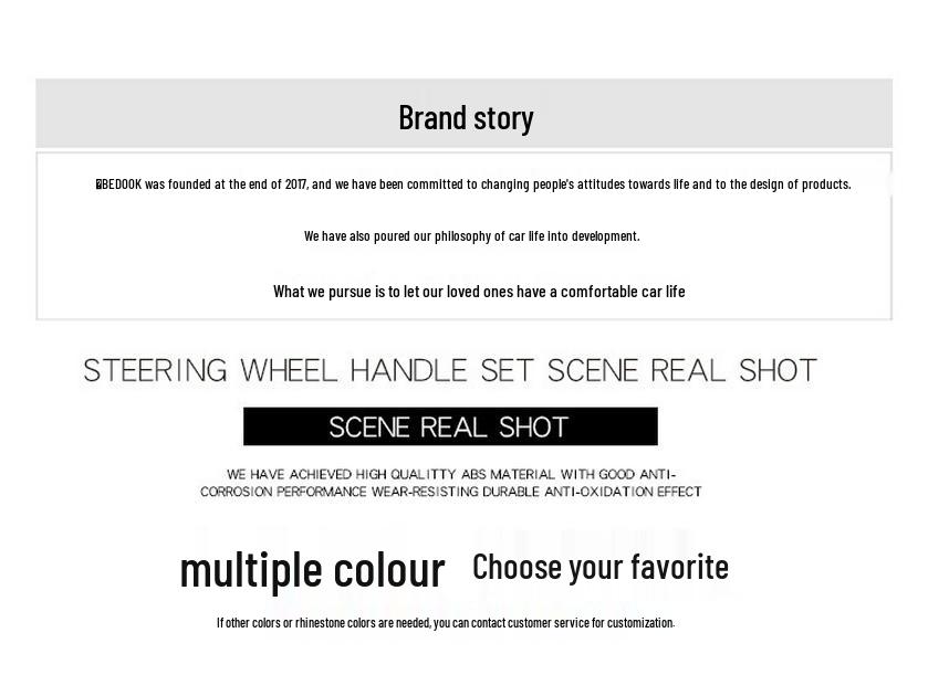 Universal Car Rhinestone Steering Wheel Cover - Four Seasons, Non-slip, Cute Full Diamond Crystal Design