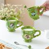 Cute Girl Water Cup Household Special Beautiful Cup Office Ceramic Cup Exquisite Breakfast Cup