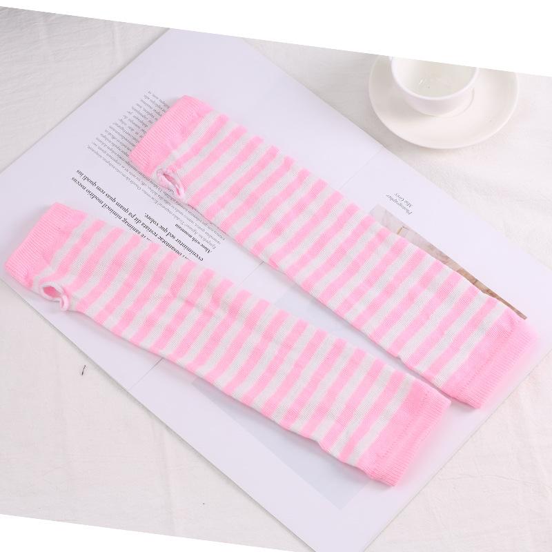 Men Women Winter Warm Arm Elbow Warmer Fingerless Dance Mitten Cuff Cosplay Darkly Ninja Knit Long Driving Sun Glove Sleeve L32 1