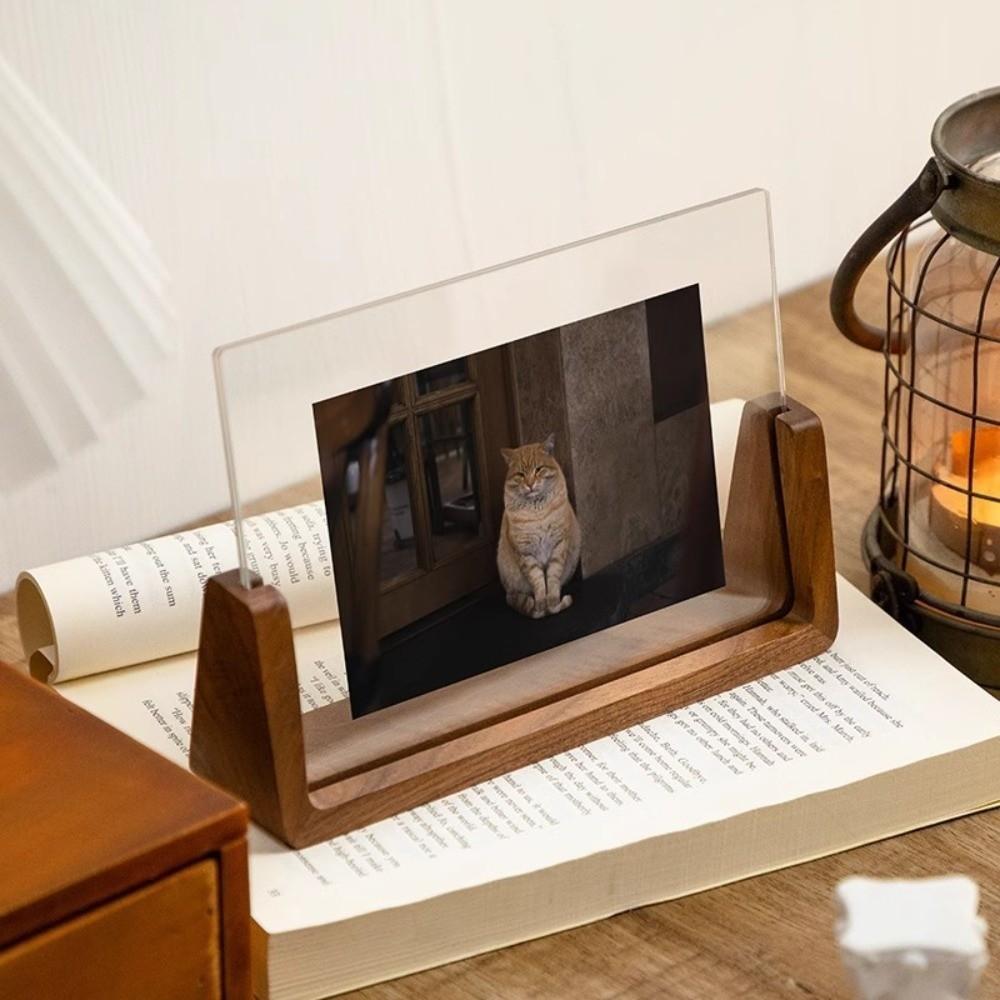 Wooden Nordic Photo Frame 8in/10in/A4 Size Photo Holder New Photo Display Rack  Office Decor