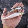 Jerkbaits for Bass with Treble Hook Medium Diving Minnow Fishing Lure Hard Artificial Bait Swing