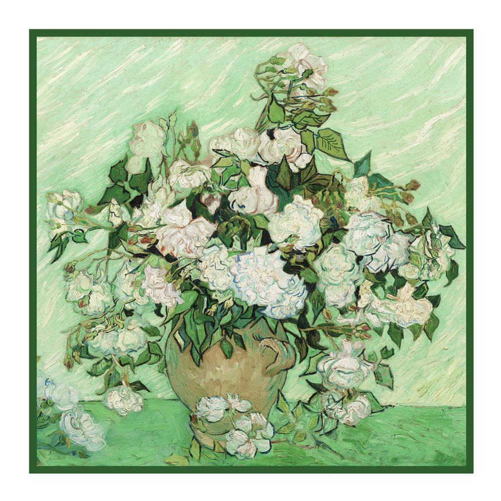 Silk Scarf Women Oil Painting Square Scarves Head Echarpes Silk Foulards Femme Wraps Beach Shawls Bandana Lady Hijabs 90CM