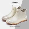 Fashion Men's Rain Boots Outdoor Waterproof Rubber Shoes Non-Slip Work Water Shoes for Men Winter Cotton Rain Boots Rubber Fishing Boots