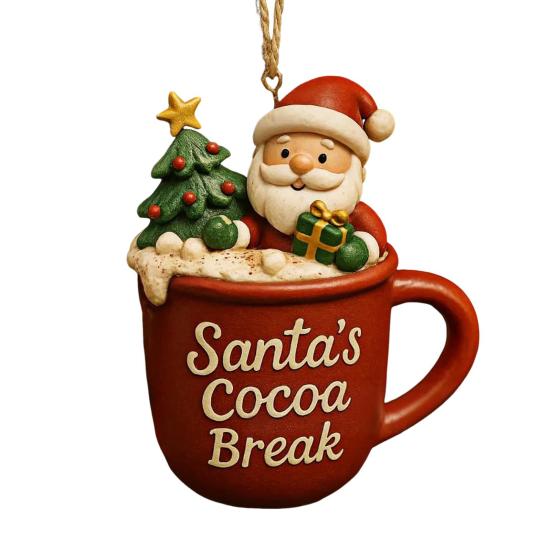Christmas Ornament Drink Cup Hanging Charm Personalized Holiday Lanyard Decorations for