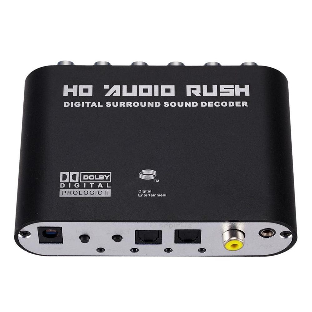 HD AUX 3.5mm to 6RCA DAC Converter AC3 Audio Digital to Analog Audio Decoder Decoder Amplifier