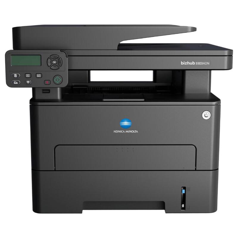 Konica Minolta bizhub 3303ADN Black & White Multifunction Printer CN plug (adapter included)