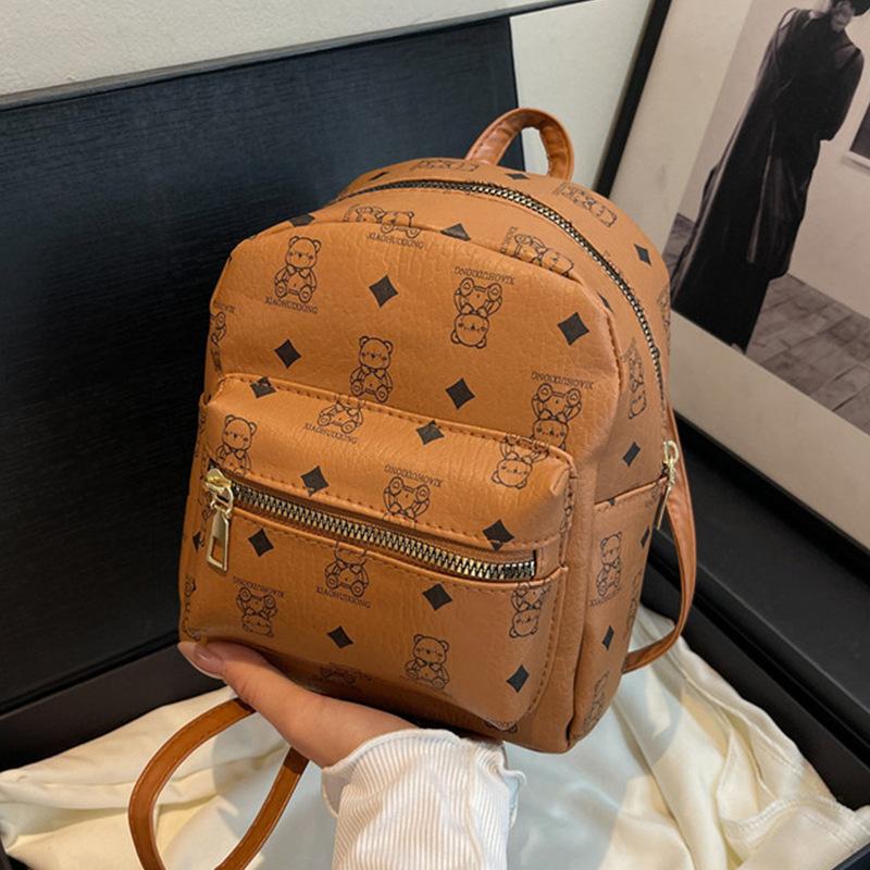 Foreign Style Fashion 2025 Summer New Backpack Trend Niche Design Texture Popular Large-capacity Printing