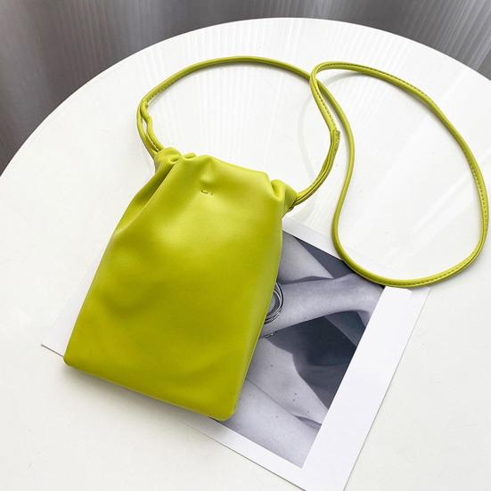 Women's Mobile Phone Bag Faux Leather Crossbody Phone Bag Solid Color Portable