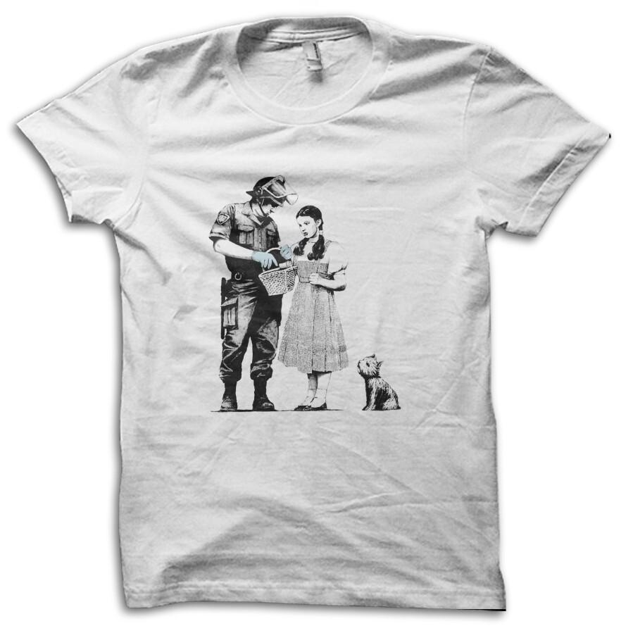Banksy Stop and Search Street Art Urban Graphic T-Shirt M5540