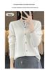 Women's Wool Cardigan: Autumn/Winter Round Neck Long Sleeve Knit Sweater, Slimming & Loose Fit