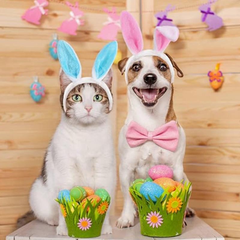 1-15PCS Cute Rabbit Ear Headbands Cute Plush Bunny Ears Hairband Easter Decorat Costume Party Cosplay Hair Hoop Hair Accessories