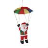 Flying Santa Doll Pendant Christmas Decoration 20.5inch Umbrella Lightweight for Fence, Porch Length