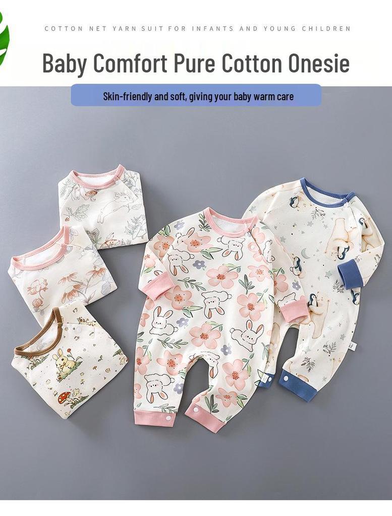 Pure Cotton Baby Romper - Newborn Onesie for All Seasons