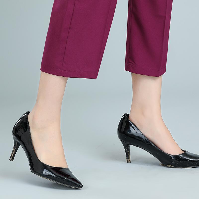 Женские летние тонкие прямые брюки, однотонные черные брюки, летние брюки с высокой талией