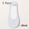 5 пар женских летних тонких хлопковых носков Ice Silk с нескользящей подошвой