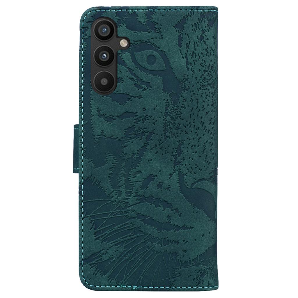 Для Samsung Galaxy A34 5G Чехол-книжка с магнитной застежкой, Узор Тигр, Кошелек, Искусственная кожа, Подставка, Защитный чехол