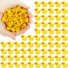 100Pcs Resin Mini Duck Miniature Figurines Ornaments Decor Yellow Animal Garden Crafts Tiny Duck Landscape Plants Fairy