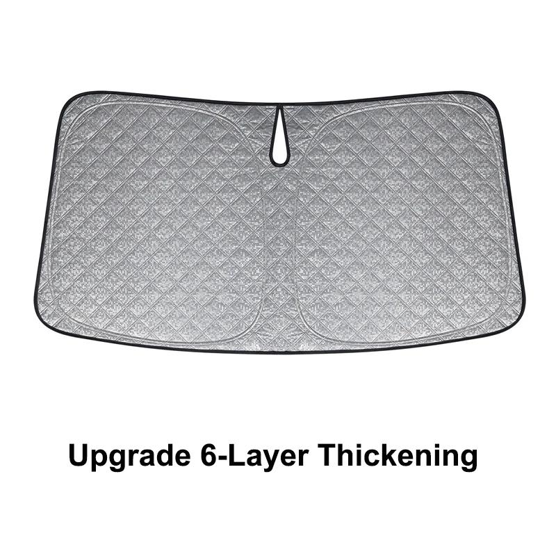 For Tesla Model 3 Front Windshield Sunshade 6-Layer Upgraded Y S X Sunshade Automatic Block Summer Sunscreen Heat Shield Cover