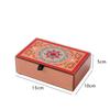 Vintage Ethnic Style Glass Jewelry Box With Gold Foil Detail Flip Top Storage Case Rings Earrings Necklaces