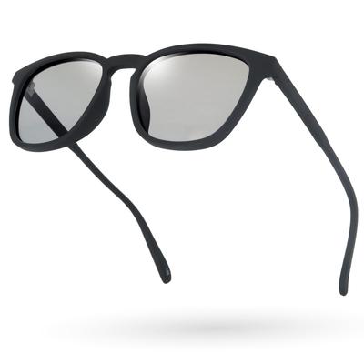 Fujita Optical LOGOS Квадратные Поляризационные Матово-Черные с Дымчатыми для УФ для и RT2023 Мужские Солнцезащитные Очки, Линзы, Вождение, Антибликовые, Спорт, Защита,