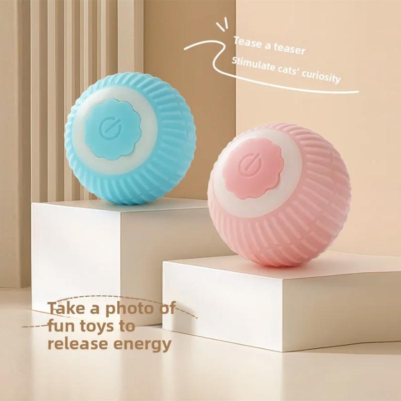 Умная электрическая игрушка для кошек Силиконовый автоматический мячик-роллер Анти-грызущая Прыгающая Товары для питомцев USB-зарядка Интерактивная игрушка для питомцев