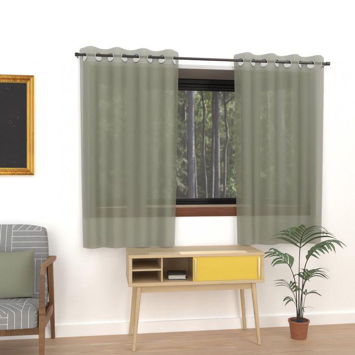 Eyelet Curtain 135x180 Cm ALIX Khaki, by Soleil D'ocre