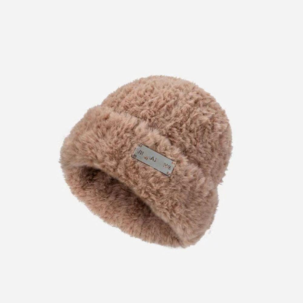 Coldproof Plush Winter Hat Soft Warm Beanie Hats Casual Ear Protection Cold Cap  Riding