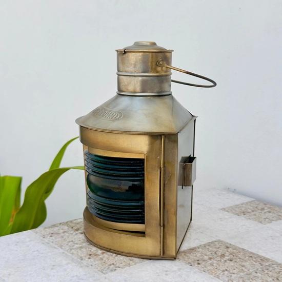 Набор из 2 морских латунных масляных фонарей, морской латунный бортовой огонь, коллекционный корабельный фонарь, морская масляная лампа, настраиваемый фонарь 27,94 см