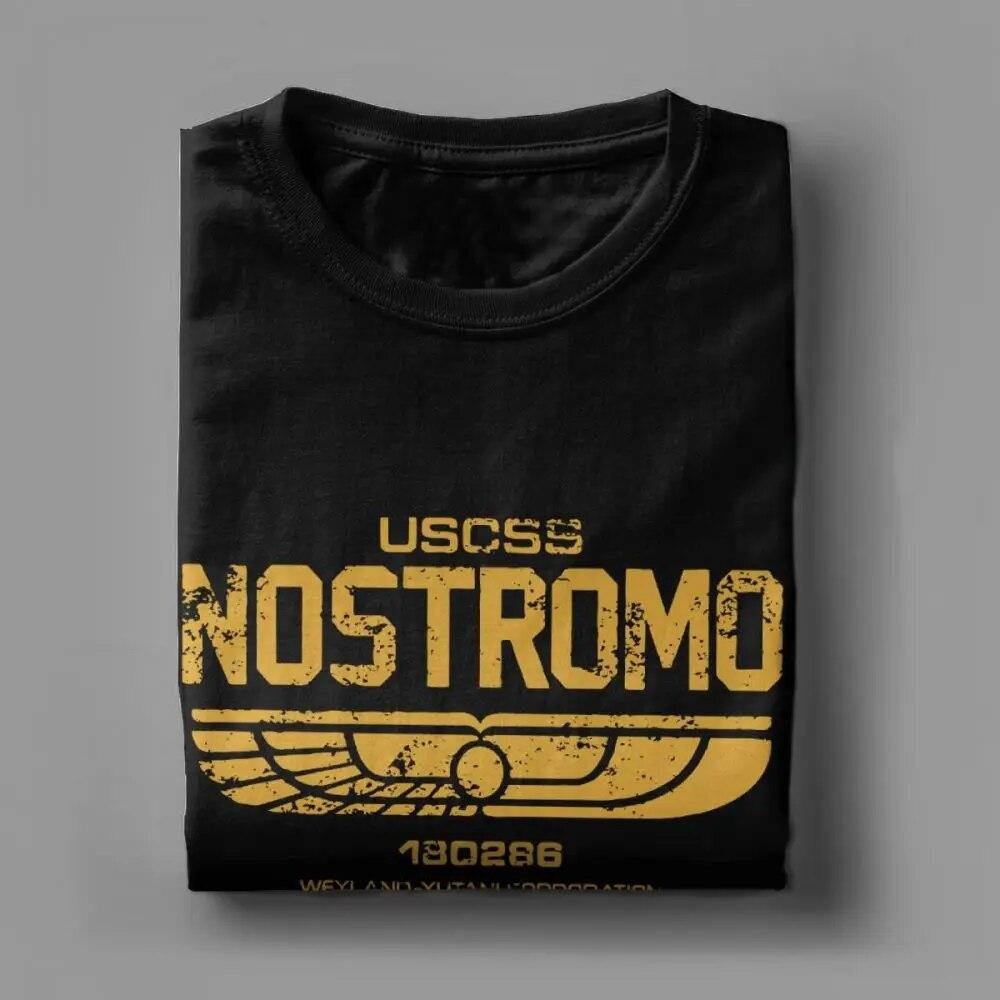 Футболки унисекс Alien Weyland Yutani CORP Nostromo Crew, топы из чистого хлопка USCSS, потрясающие футболки с круглым вырезом с короткими рукавами, подарочные футболки