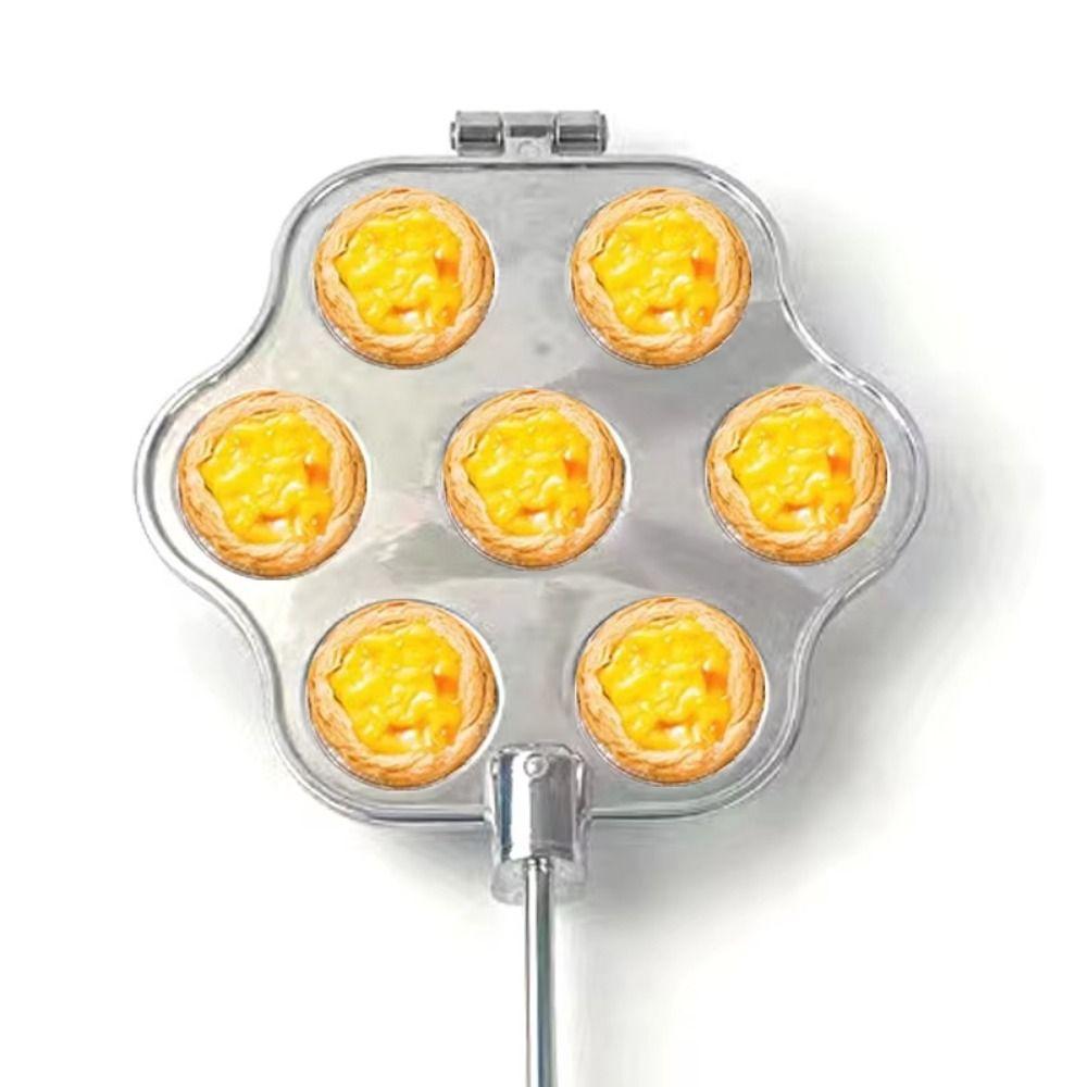 7/12/16 Holes Egg Tart Mold Long Handle Walnut Cookie Maker Mini Muffins Baking Mold Home Bakery
