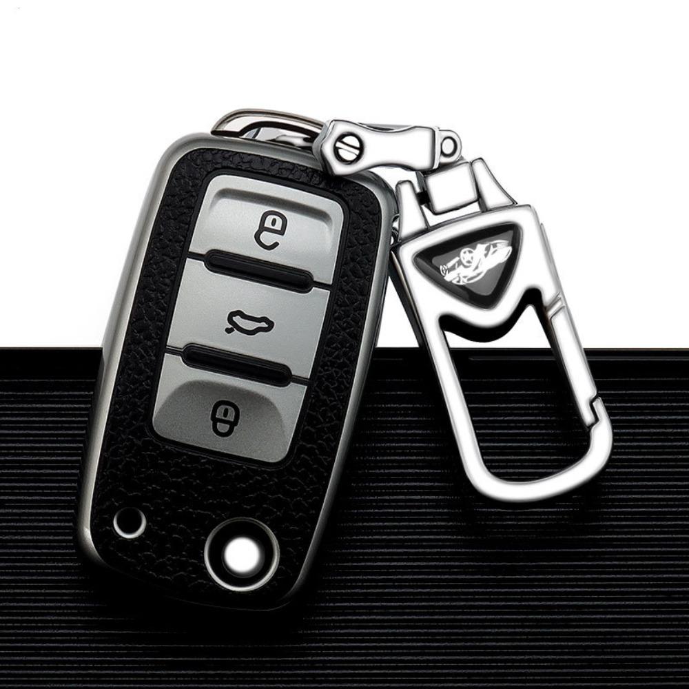 VW Car Key Cover for Polo Golf Jetta Passat Tiguan Santana Leather Key Case Protector
