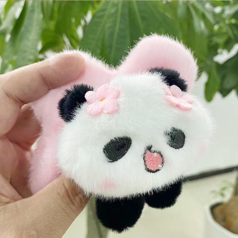 Colorful Panda Sunflower Plush Keychain Doll For Trendy Bag Charms And Gifts