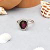 925 Sterling Silver Bi Color Green Pink Tourmaline Gemstone Ring 8 US Gift