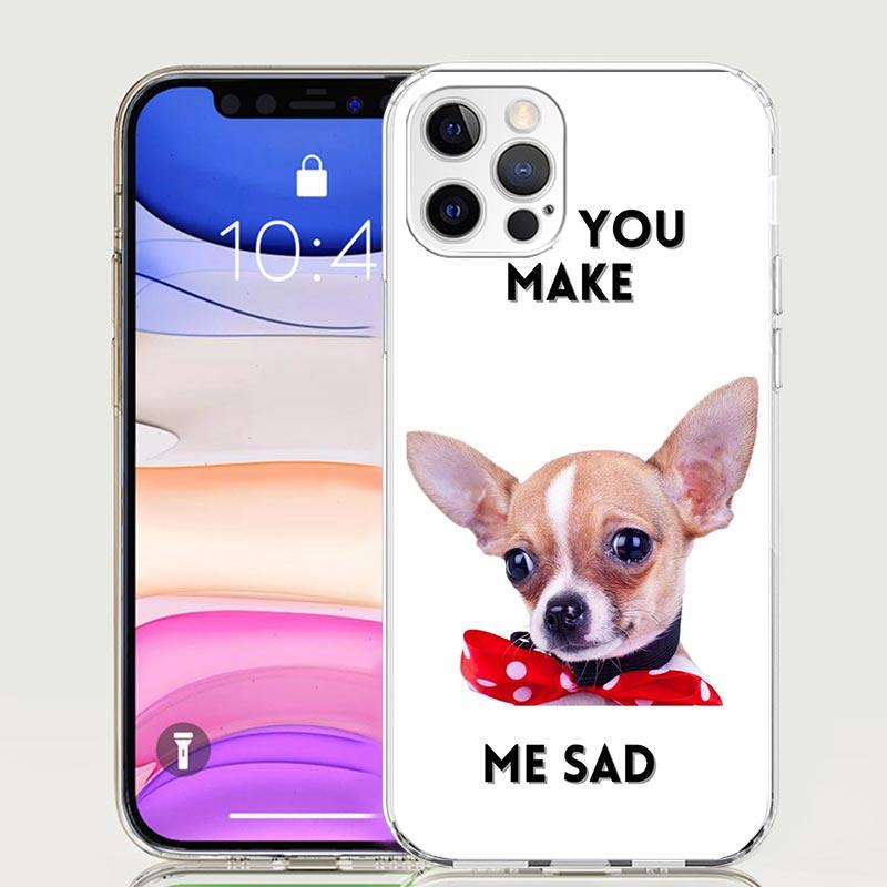 Чехол для телефона с щенком чихуахуа и чашечными собаками для Apple iphone 16 15 14 13 12 Mini 11 Pro Max 16E X XS XR 7 Plus 8 + SE 2020 Tren