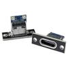 20Pcs USB 3.1 Type C Female Socket With Screw Fixing Plate 2Pin 4Pin Panel Mount Jack DIY Replacement Charging Port Connector