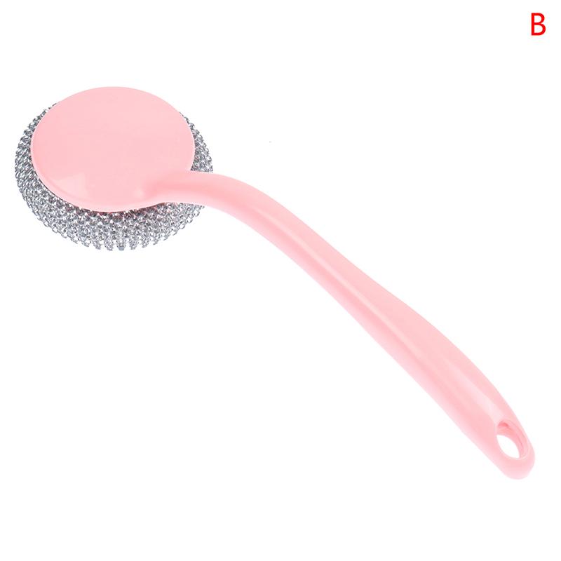 Проволочная шариковая щетка с ручкой Щетка для чистки сковороды Щетка для мытья посуды Ручка для мытья посуды