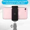 Universal 360 Degree Phone Clip Tripod Mount with 14 Screw Holder Compatible for iPhone Cellphone Desk Adapter